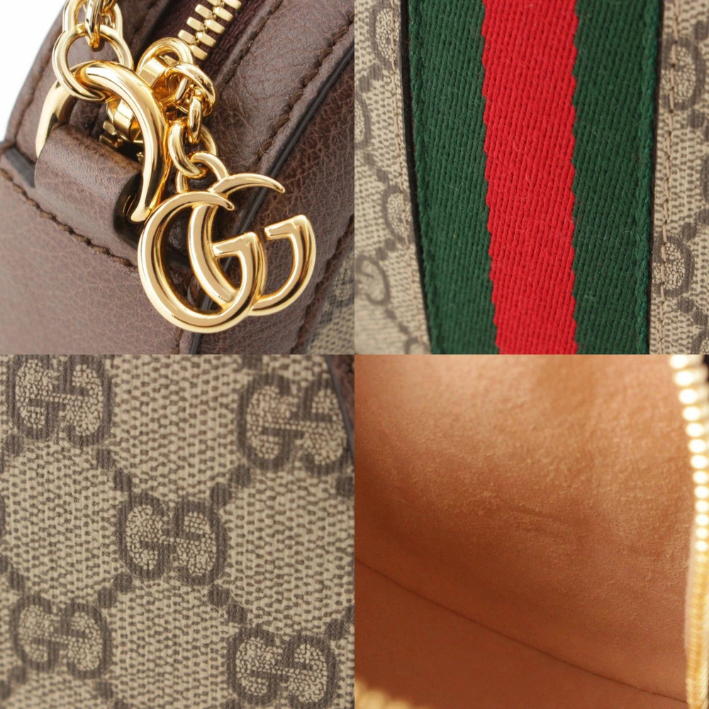 GucciGucci Ophidia GG Supreme Round Chain Shoulder Bag Brown - Picture 8 of 8